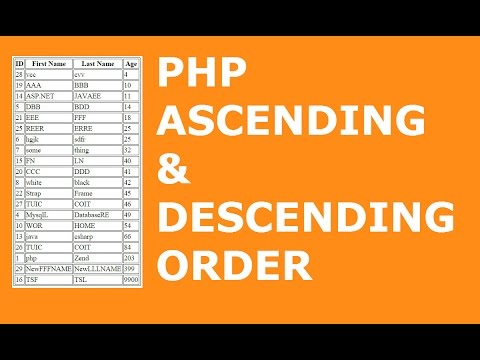 Php And MySQL Database - How To Sort Html Table Column Data Using Php [ with source code ]