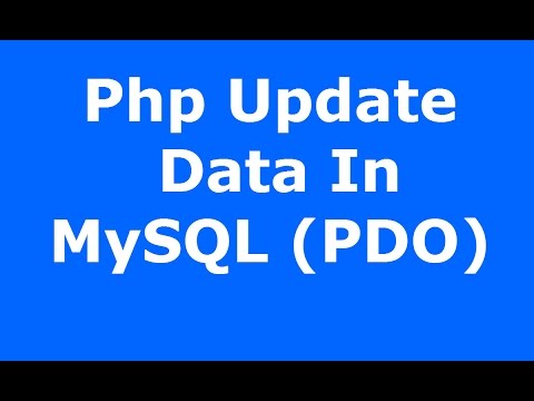 Php : How To Update Data In MySQL Database Using Php PDO [ with source code ]