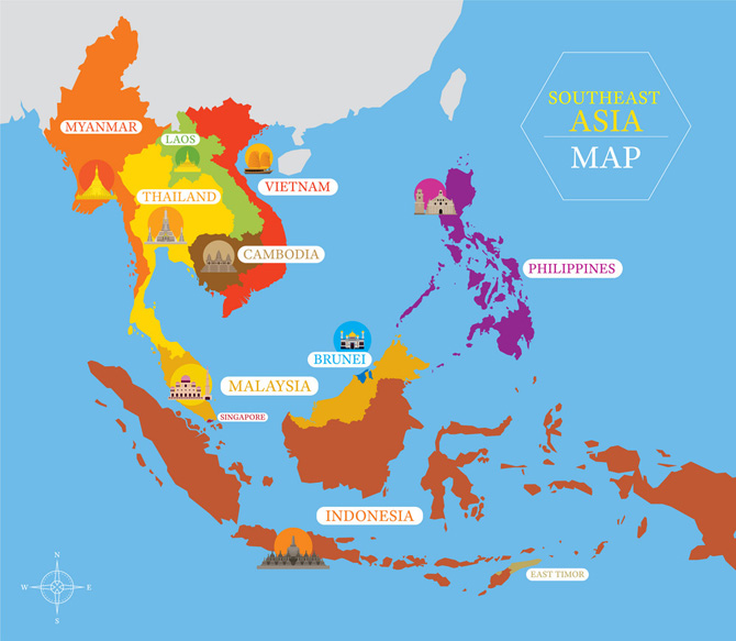 Tải Bản Đồ Các Nước Đông Nam Á Khổ Lớn Phóng To 2023
