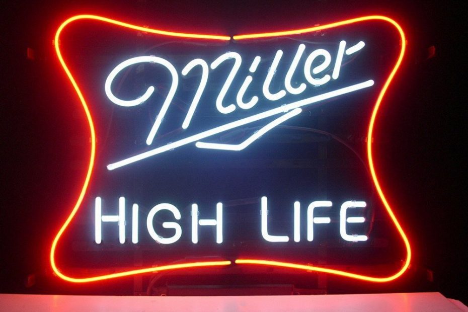Urby Miller Lite High Life Real Glass Neon Light Sign Home Beer Bar Pub  Recreation Room Game Room Windows Garage Wall Sign 18''X14'' Ml05 -  Amazon.Com